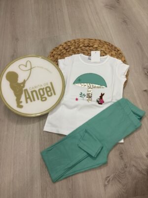 CONJUNTO LEGGINS NIÑA SETA VERDE