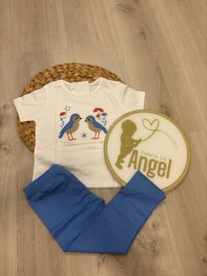 CONJUNTO LEGGINS PAJARITOS AZUL