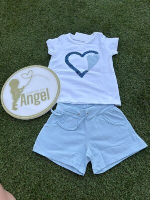 CONJUNTO NIÑA CORAZON AZUL