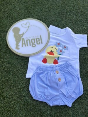 CONJUNTO POLLITO FLORES NIÑO