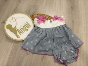 JESUSITO DOG GRIS LAZO ROSA