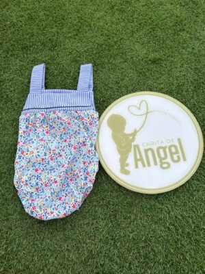 PELELE FLORES Y RAYAS NIÑA AZUL