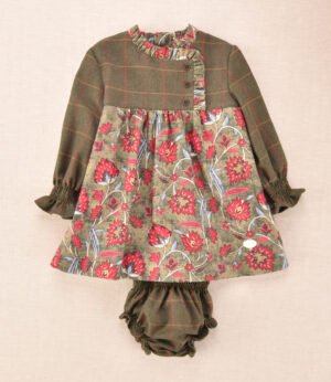 02-55017 VESTIDO ESTAMPADO 2 PIEZAS COCOTE