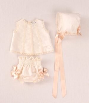 02-57011 CHAMBRITA CEREMONIA LINO 3 PIEZAS COCOTE