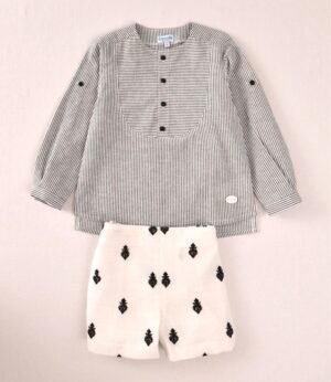 02-57030 CONJUNTO BORDADO NIÑO 2 PIEZAS