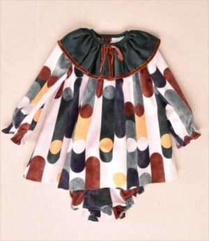 01-60013 VESTIDO TERCIOPELO BEBE 2 PIEZAS