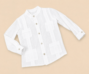 1151 CAMISA CUBANA BLANCA ALGODON