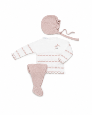 26561 CONJUNTO 3 PIEZAS RECOGIDAS PASACINTAS BLANCO/ROSA PALO